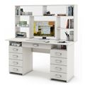 миниатюра Письменный стол Лайт-9Я с надстройкой-Белый №1
