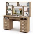 миниатюра Письменный стол Лайт-9Я с надстройкой-Дуб сонома №1