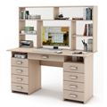 миниатюра Письменный стол Лайт-9Я с надстройкой-Дуб-молочный №1