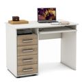 миниатюра Письменный стол Остин-4-Белый/Дуб-сонома №1