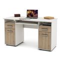 миниатюра Письменный стол Остин-5-Белый/Дуб-сонома №1