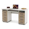 миниатюра Письменный стол Остин-6-Белый/Дуб-сонома №1