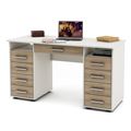 миниатюра Письменный стол Остин-6Я-Белый/Дуб-сонома №1