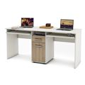 миниатюра Письменный стол Остин-7-Белый/Дуб-сонома №1