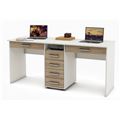 миниатюра Письменный стол Остин-8Я-Белый/Дуб-сонома №1