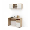 миниатюра Письменный стол Тунис-5 (ПСТ-1 + ПНТ)-Дуб-сонома/Белый №1