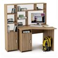 миниатюра Уголок школьника Лайт-16 с надстройкой  (УСЛТ-16-СН + СТЛТ-1)-Дуб сонома №1