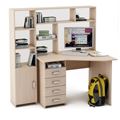 миниатюра Уголок школьника Лайт-18 с надстройкой  (УСЛТ-18-СН + СТЛТ-1)-Дуб-молочный №1