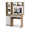 миниатюра Уголок школьника Лайт-1Я с надстройкой (ПСЛТ-1Я-СН + СТЛТ-1)-Дуб-сонома/Белый №1