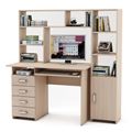 миниатюра Уголок школьника Лайт-4К с надстройкой (ПСЛТ-4К-СН + СТЛТ-1)-Дуб-молочный №1
