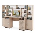 миниатюра Уголок школьника Лайт-7 с надстройкой  (СТЛТ-1 + ПСЛТ-7-СН + СТЛТ-1)-Дуб-молочный №1