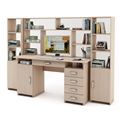 миниатюра Уголок школьника Лайт-7Я с надстройкой (СТЛТ-1 + ПСЛТ-7Я-СН + СТЛТ-1)-Дуб-молочный №1