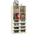 миниатюра Стеллаж Прайм-42-4 дуб молочный №1