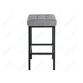 миниатюра Барный стул Лофт рогожка графит / черный матовый №3