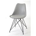 миниатюра Стул с металлическим основанием 635-A BK-ML (GREY-10/металл черный) №3