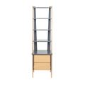 миниатюра Этажерка "Сканди" с тумбой 2 ящ. (Натуральное дерево/серый ясень) №2
