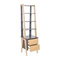 миниатюра Этажерка "Сканди" с тумбой 2 ящ. (Натуральное дерево/серый ясень) №3