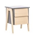 миниатюра Тумбочка "Сканди" 2 ящ. (Натуральное дерево/серый ясень) №1