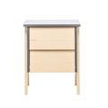 миниатюра Тумбочка "Сканди" 2 ящ. (Натуральное дерево/серый ясень) №4