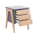 миниатюра Тумбочка "Сканди" 3 ящ. (Натуральное дерево/серый ясень) №2