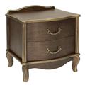 миниатюра Тумбочка прикроватная "Джульетта" 2 ящ. (орех/золотая патина) Вис №1