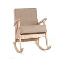 миниатюра Кресло-качалка РЕТРО (беленый дуб / 03 - бежевый) №1