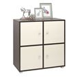 миниатюра Комод-тумба Прайм-22-2 венге / дуб молочный №1