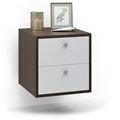 миниатюра Тумба прикроватная Прайм-11-1 подвесная / напольная венге / белый №1