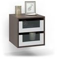 миниатюра Тумба прикроватная Прайм-11-3 подвесная / напольная венге / белый №2
