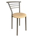миниатюра Стул Искра №18/Металл Искра/Экокожа15МС (бежевый) №1
