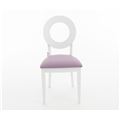 миниатюра Стул Коломбо 2/Массив березы  Тон 9, Эмаль белая/ЭкокожаНитро пурпл №2