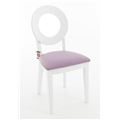 миниатюра Стул Коломбо 2/Массив березы  Тон 9, Эмаль белая/ЭкокожаНитро пурпл №1