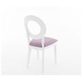 миниатюра Стул Коломбо 2/Массив березы  Тон 9, Эмаль белая/ЭкокожаНитро пурпл №6