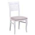 миниатюра Стул Лион 1/Массив бука Белый матовый/Ткань№108 №1