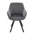 миниатюра Стул Роан/Металл Черный матовый Муар/ВелюрМонолит грей №2