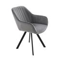 миниатюра Стул Роан/Металл Черный матовый Муар/ВелюрМонолит грей №3