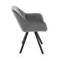 миниатюра Стул Роан/Металл Черный матовый Муар/ВелюрМонолит грей №4