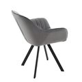 миниатюра Стул Роан/Металл Черный матовый Муар/ВелюрМонолит грей №5
