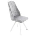 миниатюра Стул Сильвио/Металл Белый муар/ТканьДиджитал силвер №1