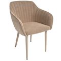 миниатюра Стул Шандон/Металл RAL 1019 серо-бежевый/Ткань, велюрVelutto 05, Бежевый нюд №1