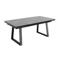 миниатюра Стол Монако/Керамогранит/180(244)*95*75/Черный матовый Муар/Bayona grey/ №1