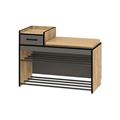 миниатюра Прихожая Ольга-лофт 5 тумба /ЛДСП/Экокожа/80*35*60/Дуб крафт золотой/Темно-серый №1