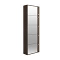 миниатюра Обувной шкаф 5С /Зеркало/60*23*178/Венге темный/Венге темный/ №1