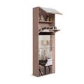 миниатюра Обувной шкаф 5С /Зеркало/60*23*178/Шимо темный/Шимо темный/ №5