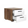 миниатюра Тумбочка Берн T45 ( Тумба прикроватная БЕРН Т45 ДУБ КРАФТ + БЕЛЫЙ ГЛЯН) №5
