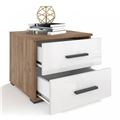 миниатюра Тумбочка Берн T45 ( Тумба прикроватная БЕРН Т45 ДУБ КРАФТ + БЕЛЫЙ ГЛЯН) №8