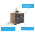 миниатюра Тумбочка Брайтон T45 ( Тумба прикроватная БРАЙТОН Т45 ДУБ КРАФТ + БЕТОН) №8