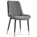 миниатюра Стул Seda 1 dark gray / black / gold №1