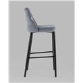 миниатюра Стул барный Диего велюр серый №4