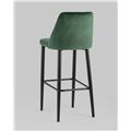 миниатюра Стул барный Диего велюр зелёный №5